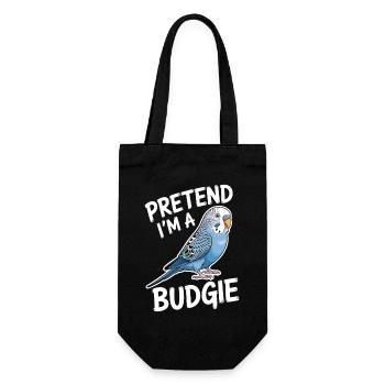 Budgie Sayings Joke Budgie Gift - Gift Bag for Bottles - black - Front