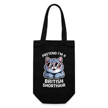 Dictons britanniques à poil court : cadeau drôle de chat - Sac à bouteille - noir - Devant
