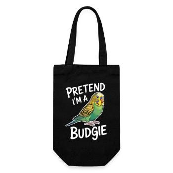 Budgie Sayings Joke Budgie Gift - Gift Bag for Bottles - black - Front