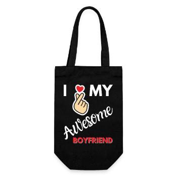 J’adore mon cadeau de petit ami génial - Sac à bouteille - noir - Devant