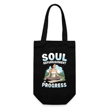 Soul Refurbishment In Progress Yoga Meditation - Gift Bag for Bottles - black - Front