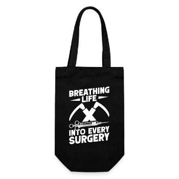 Anesthesiologist Breathing Life Specialist - Gift Bag for Bottles - black - Front