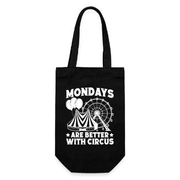 Circus Graphic Mondays Better With Circus Gifts - Gift Bag for Bottles - black - Front