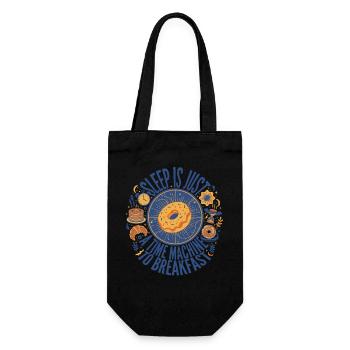 Le petit-déjeuner et le sommeil n’est qu’une machine à remonter le temps - Sac à bouteille - noir - Devant