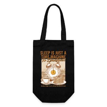 Breakfast Sleep Is Just A Time Machine To - Gift Bag for Bottles - black - Front