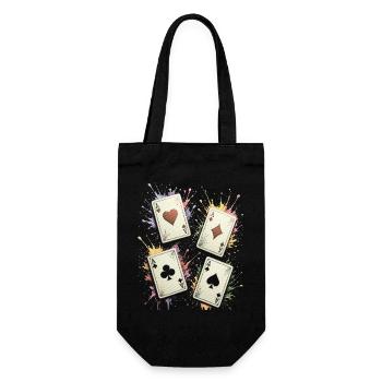 Cartes Carre d As Multicolore Splash Art - Sac à bouteille - noir - Devant