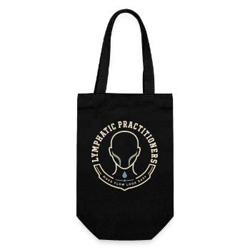 Lymphsystem Lymphdrainage Wellness Geschenk - Geschenkbeutel für Flaschen - Schwarz - Vorne