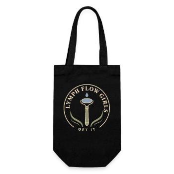 Lymphsystem Lymphdrainage Wellness Geschenk - Geschenkbeutel für Flaschen - Schwarz - Vorne