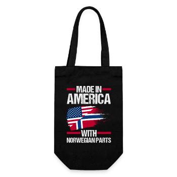 Norvège, Norge, Amérique, Fjords patriotiques, Scandinaves - Sac à bouteille - noir - Devant