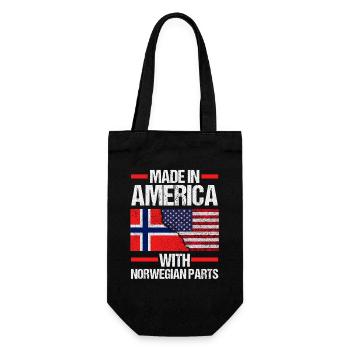 Norvège, Norge, Amérique, Fjords patriotiques, Scandinaves - Sac à bouteille - noir - Devant
