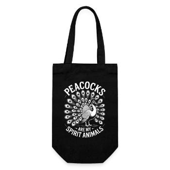Peacock Sayings Peacock Bird Funny Peacock Gift - Gift Bag for Bottles - black - Front