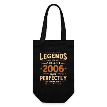 20. Geburtstag Geschenk Mann Legende August 2006 - Geschenkbeutel für Flaschen - Schwarz - Vorne