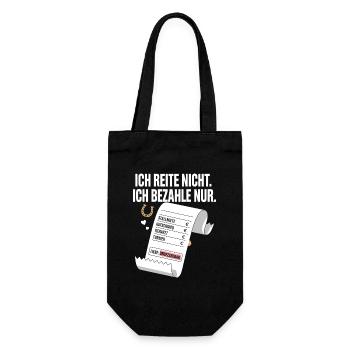 Reite Nicht Bezahle Pferdepapa Pferdemama Pferde - Geschenkbeutel für Flaschen - Schwarz - Vorne