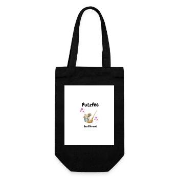 Putzfee  - Geschenkbeutel für Flaschen - Schwarz - Vorne