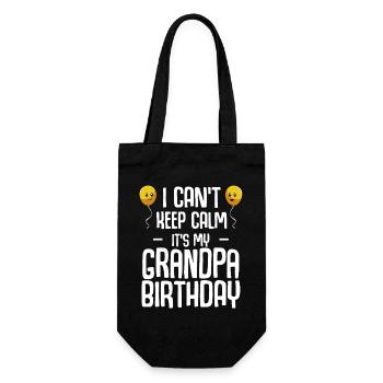 Anniversaire de grand-père, je n’arrive pas à rester calme - Sac à bouteille - noir - Devant