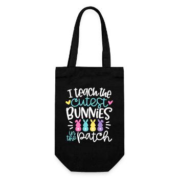 J’enseigne aux lapins les plus mignons du patch - Sac à bouteille - noir - Devant