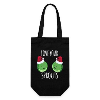 Aimez vos pousses Noël - Sac à bouteille - noir - Devant