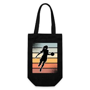 Basketball Basketballerin Frauen Basketball - Geschenkbeutel für Flaschen - Schwarz - Vorne