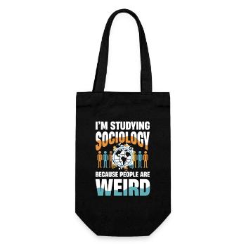  I Am Studying Sociology Because People Are Weird - Geschenkbeutel für Flaschen - Schwarz - Vorne
