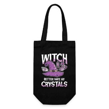 Sorcière a intérêt à avoir mes cristaux pour ensorceler Kristalle - Sac à bouteille - noir - Devant