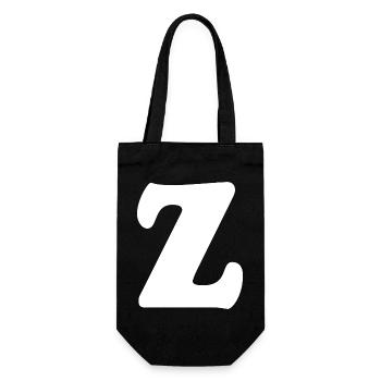 Großes Z Stil-Print | Buchstabe Z | Z Logo - Geschenkbeutel für Flaschen - Schwarz - Vorne