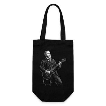 Benjamin Harrison Gitarre - Geschenkbeutel für Flaschen - Schwarz - Vorne