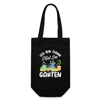 Ich Bin Dann Im Garten - Geschenkbeutel für Flaschen - Schwarz - Vorne