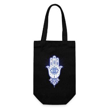 Spiritualität Heilige Geometrie Lotusblume Zen - Geschenkbeutel für Flaschen - Schwarz - Vorne