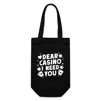 Casino Gambler Dear Casino I Need You Gambling - Gift Bag for Bottles - black - Front
