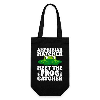 Frog Catcher Amphibian Matcher Meet The Frog - Gift Bag for Bottles - black - Front