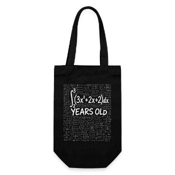 26th Birthday Calculus Math Geek Funny - Gift Bag for Bottles - black - Front
