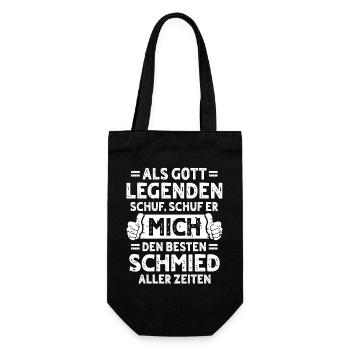 Schmied - Geschenkbeutel für Flaschen - Schwarz - Vorne