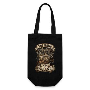 Falknerei Falkner The Hawk Chose Violence - Geschenkbeutel für Flaschen - Schwarz - Vorne