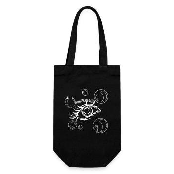 Eye in orbit: stargazing - Gift Bag for Bottles - black - Front