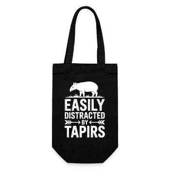 Tapire Sprüche Tapir Lustiges Tapire Geschenk - Geschenkbeutel für Flaschen - Schwarz - Vorne