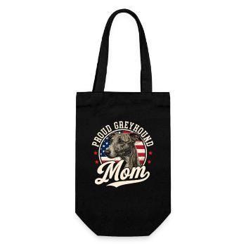 Stolze Windhund-Mama Rettungswindhund-Besitzerin - Geschenkbeutel für Flaschen - Schwarz - Vorne
