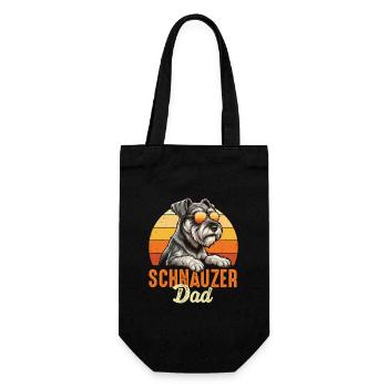 Schnauzer Dad Miniature Standard Giant Pride - Gift Bag for Bottles - black - Front