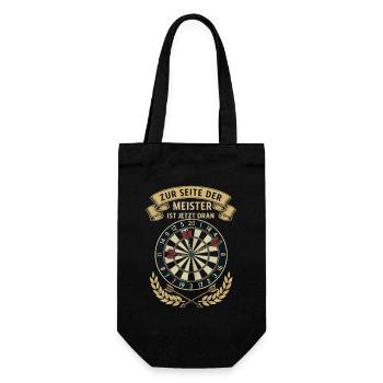 Dartsmeisterschaft Jetzt Ist Dran - Geschenkbeutel für Flaschen - Schwarz - Vorne