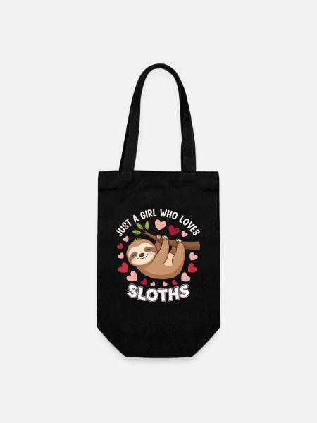 T-shirt Sloth Love pour filles - Sac à bouteille - noir