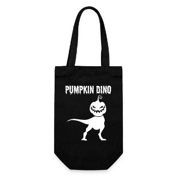 Funny Halloween Pumpkin Dino Funny Pumpkin Dinosau - Geschenkbeutel für Flaschen - Schwarz - Vorne
