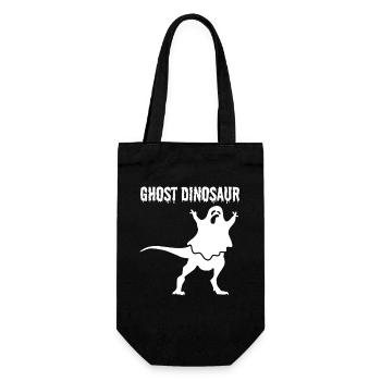 Funny Halloween Ghost Dinosaur Funny Ghost Dino - Geschenkbeutel für Flaschen - Schwarz - Vorne