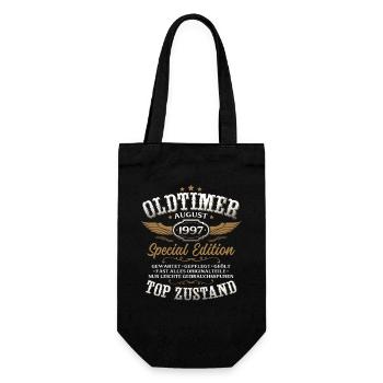 29. Geburtstag Geschenk Mann Oldtimer August 1997 - Geschenkbeutel für Flaschen - Schwarz - Vorne