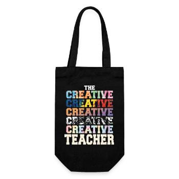Enseignant créatif Enseignant Cadeau coloré - Sac à bouteille - noir - Devant
