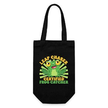 Frog Catcher Leap Chaser Certified Frog - Geschenkbeutel für Flaschen - Schwarz - Vorne