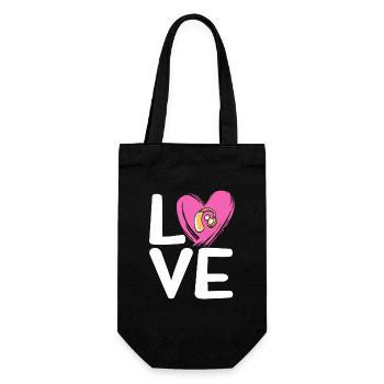 Deaf Deaf Deaf Sign Language - Gift Bag for Bottles - black - Front