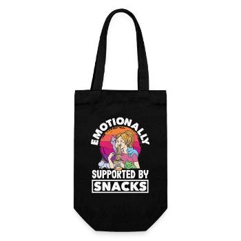 Ich Benötige Snacks, Lustiger Tierhumor - Geschenkbeutel für Flaschen - Schwarz - Vorne
