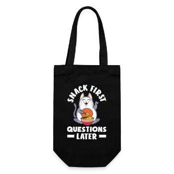 Ich Benötige Snacks, Lustiger Tierhumor - Geschenkbeutel für Flaschen - Schwarz - Vorne