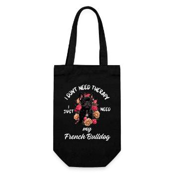 Thérapie du bouledogue français - Sac à bouteille - noir - Devant