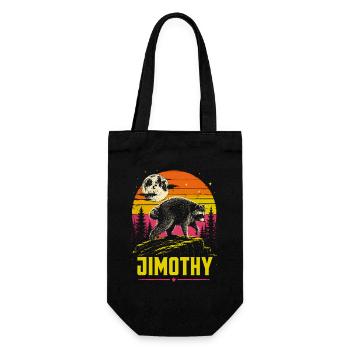 Vintage Raccoon Jimothy Full Moon Sunset - Gift Bag for Bottles - black - Front