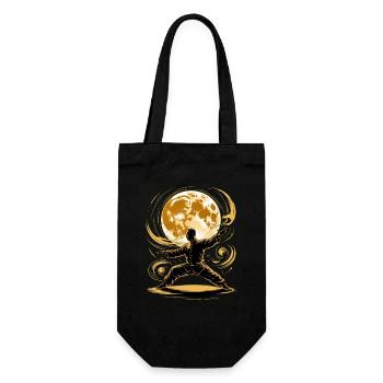 Tai Chi Zen Meditation – Chi Qigong Training - Geschenkbeutel für Flaschen - Schwarz - Vorne